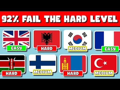 You Probably Can’t Score 15/30 In This Flag Quiz | Guess The Flag Easy, Medium, Hard 🤯