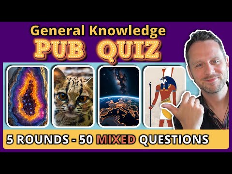 50 Question PUB QUIZ 🧠 5-ROUND GENERAL KNOWLEDGE TRIVIA QUIZ!