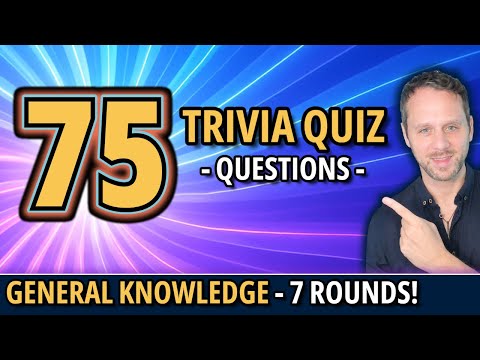 75 TRIVIA QUIZ Questions 🚨 General Knowledge Pub Quiz: History, Guess-the-Song, Art , Retro Games
