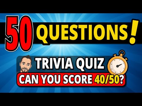 50 TRIVIA QUIZ Questions ⚡ PLAY this FUN General Knowledge Pub Quiz!