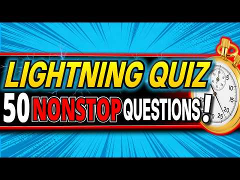 50 SUPER FUN Quickfire Questions Quiz EVERYONE Can Beat. ⚡ Can YOU Beat This LIGHTNING Quiz?