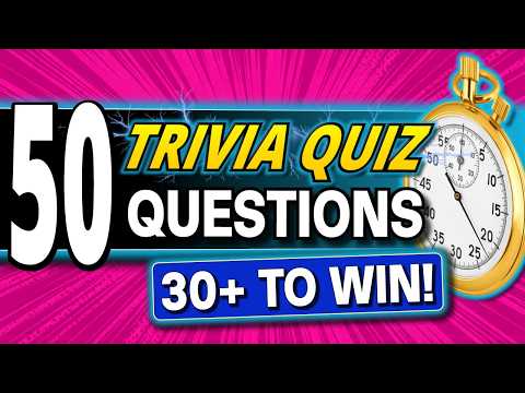 50 FUN Trivia Quiz Questions ⚡ EVERYONE Can Beat this LIGHTNING Quiz!