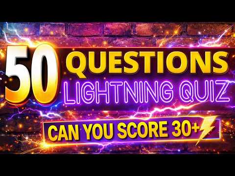 50 RAPID FIRE Trivia Quiz Questions  in 8 Minutes! ⚡ SCORE 30+
