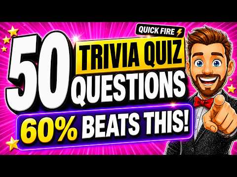 50 FUN Trivia Quiz Questions EVERYONE Can Beat! ⚡ Rapid Fire CHALLENGE!