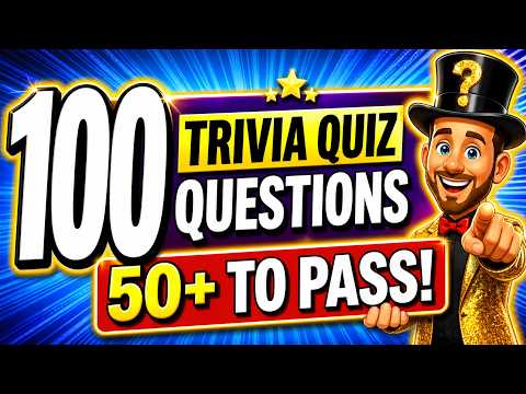 100 MOST FUN Trivia Quiz Questions EVERYONE Can Pass!