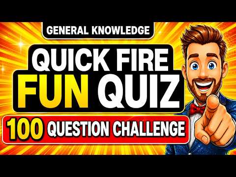 100 FUN General Knowledge Quiz Questions EVERYONE Needs to Try! ⚡ RAPID-FIRE TRIVIA!