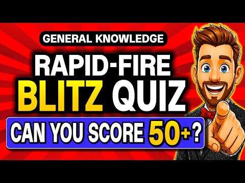 100 FUN General Knowledge RAPID FIRE Quiz Questions EVERYONE Should Know! ⚡ Trivia Quiz
